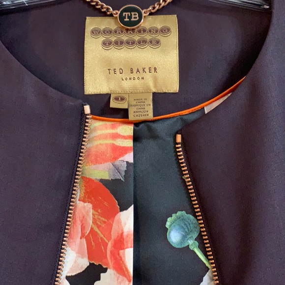 Host Pick NWOT Ted Baker “Eben” peplum suit Jacket - Picture 2 of 8